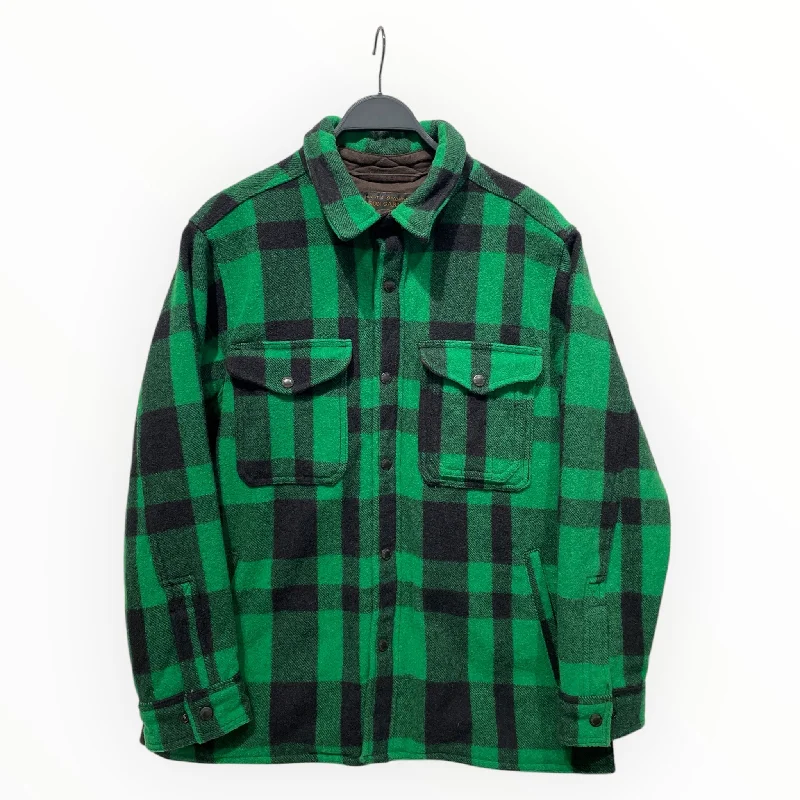 Vintage/Jacket/M/L/Wool/GRN/Plaid/Filson Black Plaid Zip