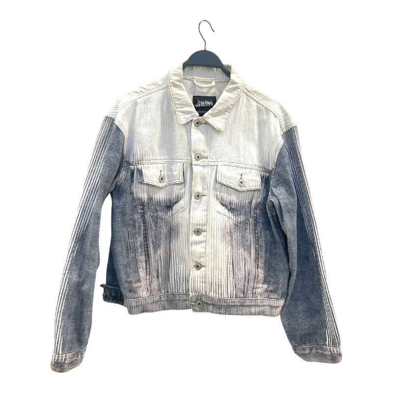 Jean Paul Gaultier/Denim Jkt/M/Denim/IDG/Stripe/Y PROJECT/WHT/YLLW THREADIN