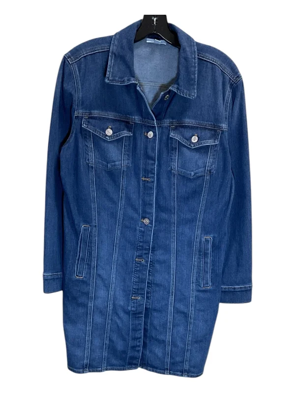 Jacket Denim By Chicos In Blue Denim, Size: L