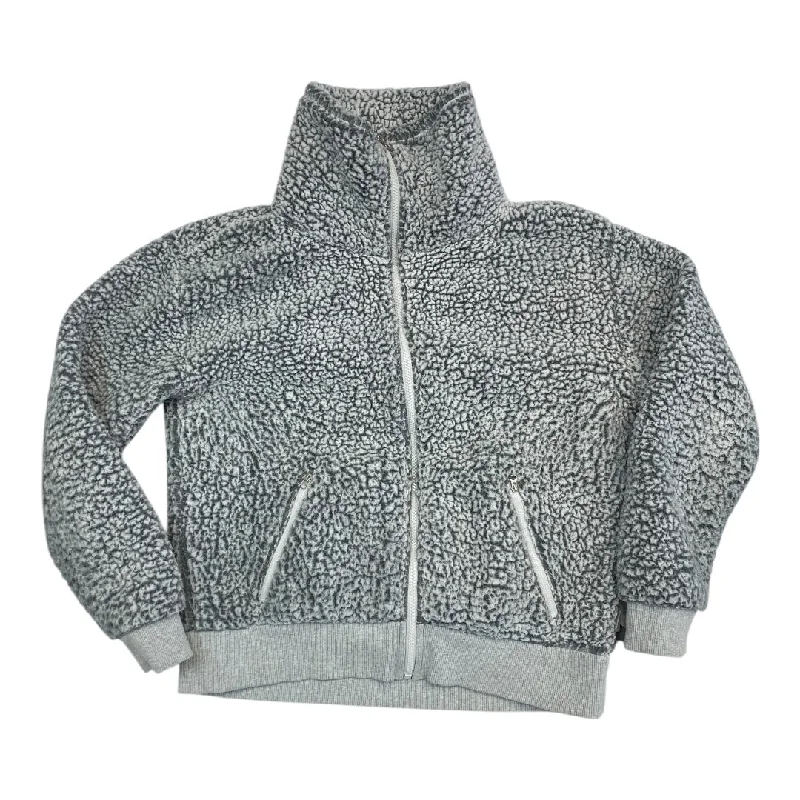 Jacket Fleece By Eddie Bauer In Grey, Size:L