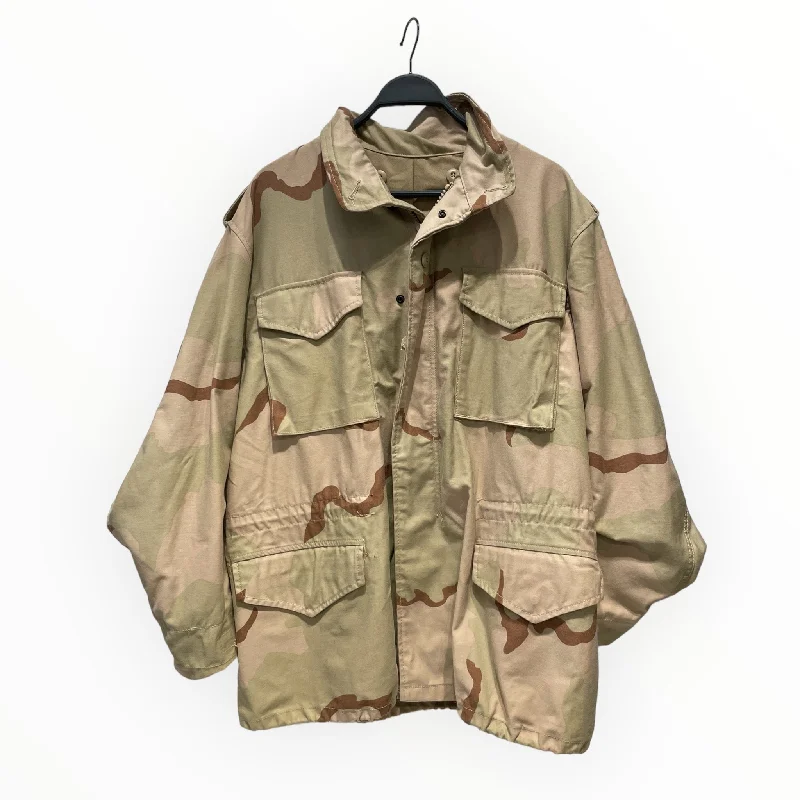 MILITARY/Jacket/L/Cotton/KHK/Camouflage/