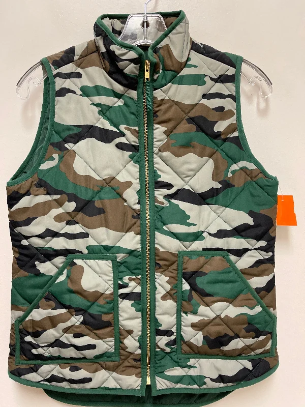 Vest Puffer & Quilted By J. Crew In Camouflage Print, Size: Xs