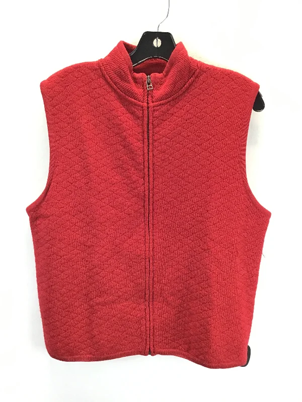 Vest Sweater By Woolrich In Red, Size: L