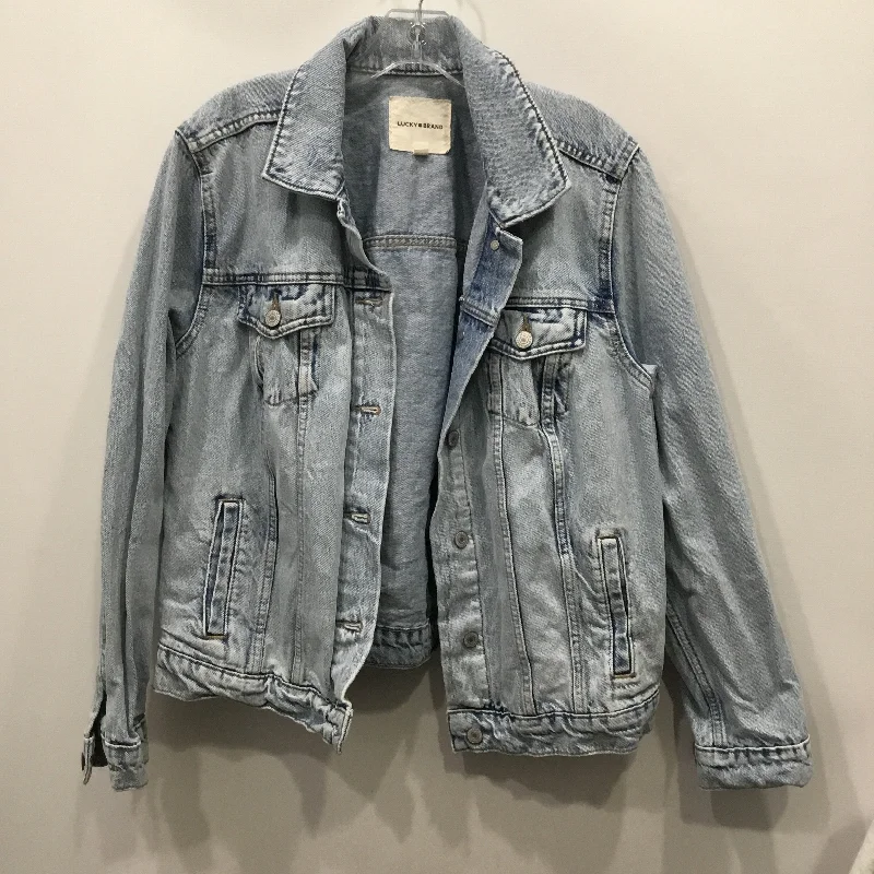 Jacket Denim By Lucky Brand In Blue, Size: 1x