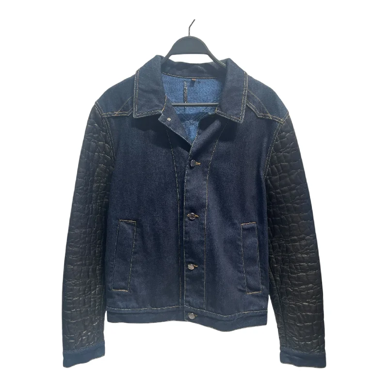 roberto cavalli/Denim Jkt/54/Denim/NVY/Leather sleeves