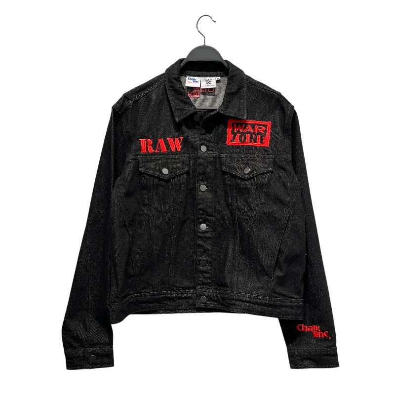 WWE/Denim Jkt/M/Denim/BLK/RAW IS WAR