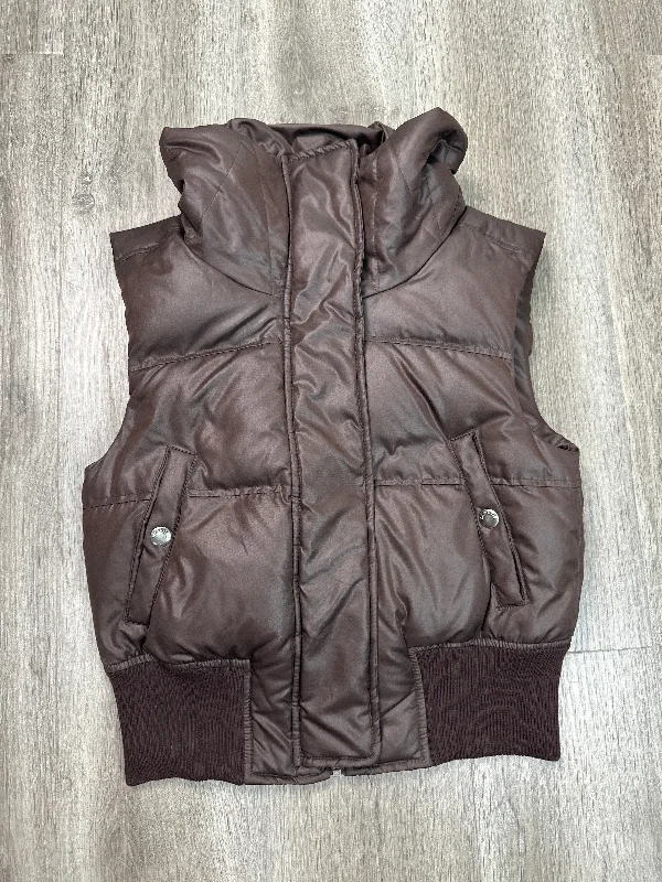 Vest Puffer & Quilted By Express In Brown, Size: M