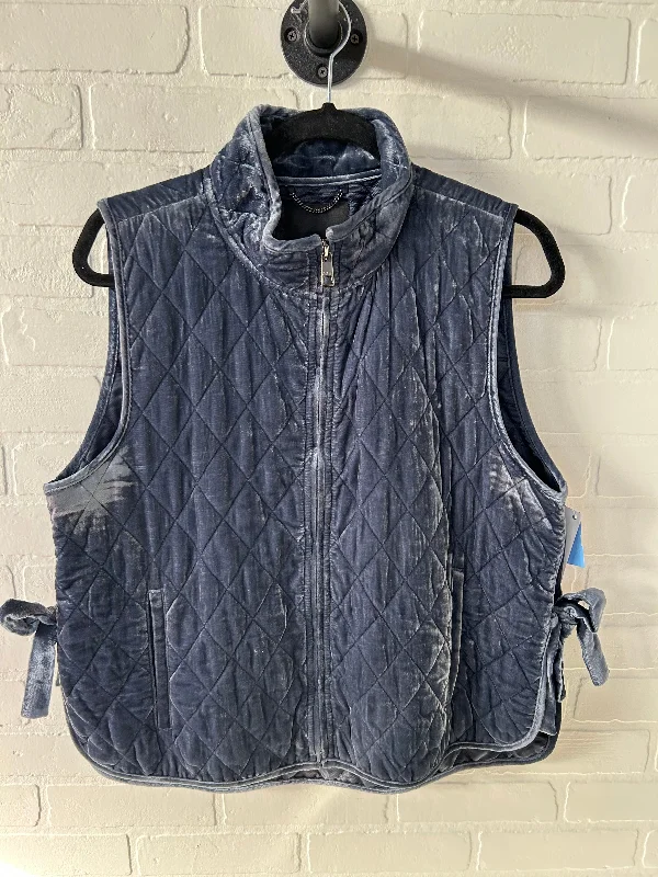 Vest Puffer & Quilted By Banana Republic In Blue, Size: L