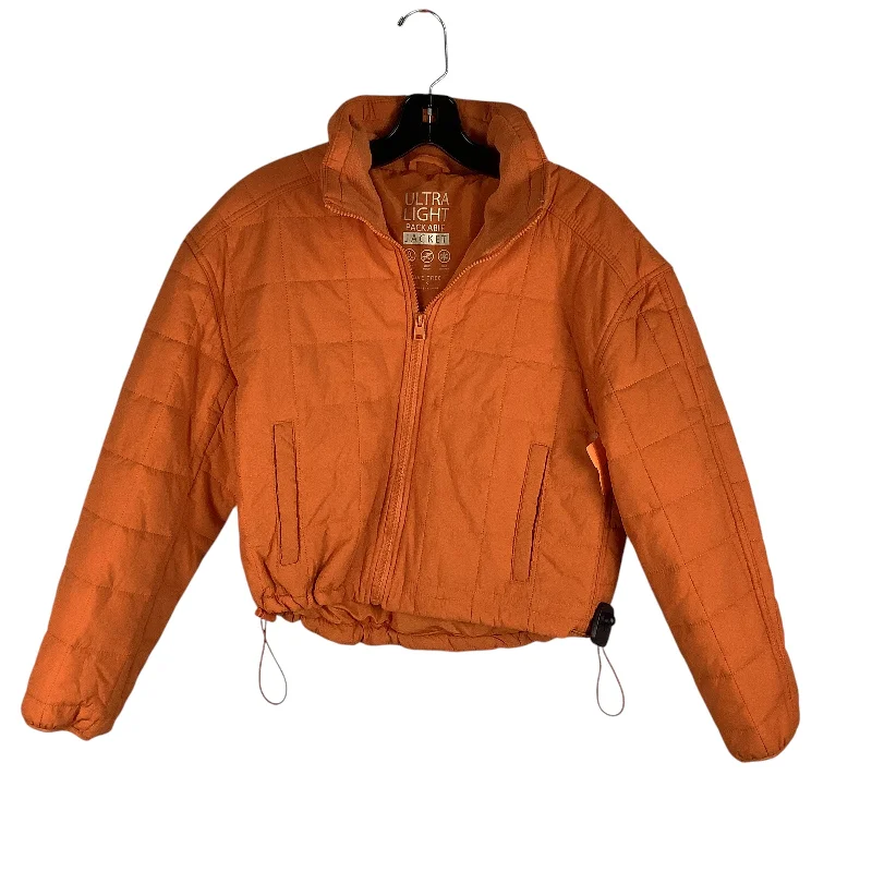 Jacket Puffer & Quilted By Love Tree In Orange, Size: S